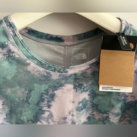 The North Face Flash-Dry Watercolor Print Short-Sleeve Relaxed Fit Active Top 2X - Picture 4 of 15